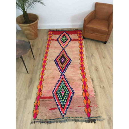 Tapis berbère Boujad couleurs fluo
