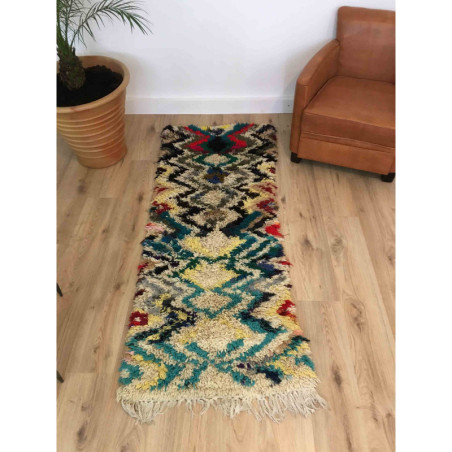 Tapis berbère Azilal lignes géométriques colorées