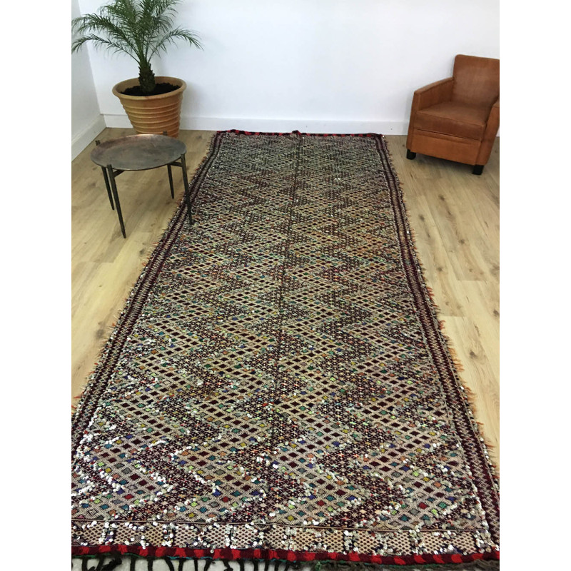 Grand tapis d'exception berbère ancien