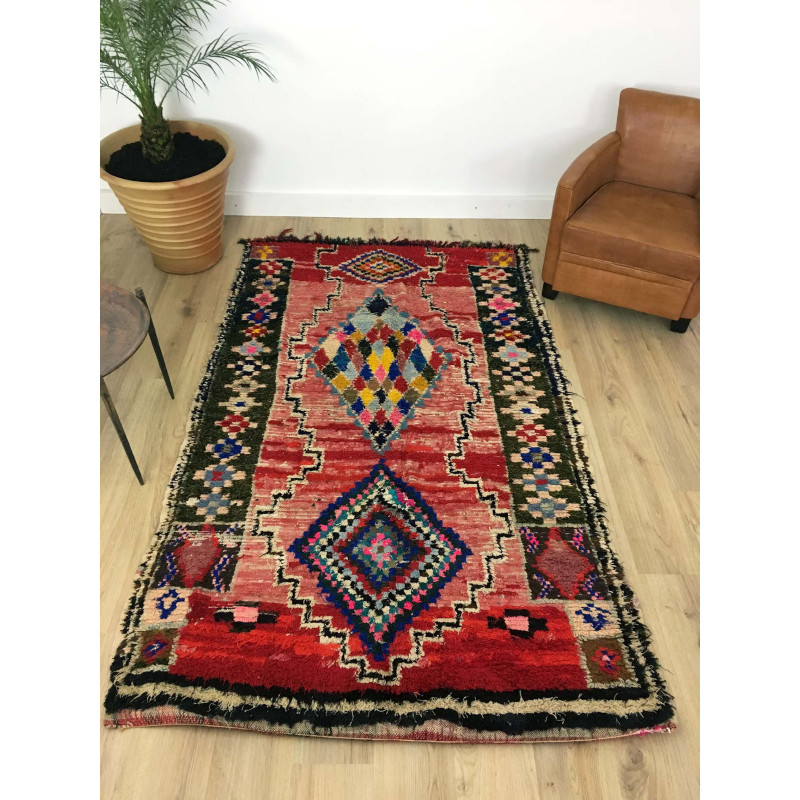 Tapis berbère Boujad coloré motifs ethniques