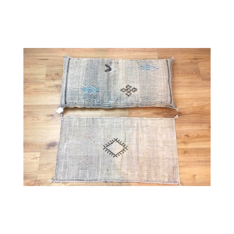 Coussins berbères Sabra gris clair