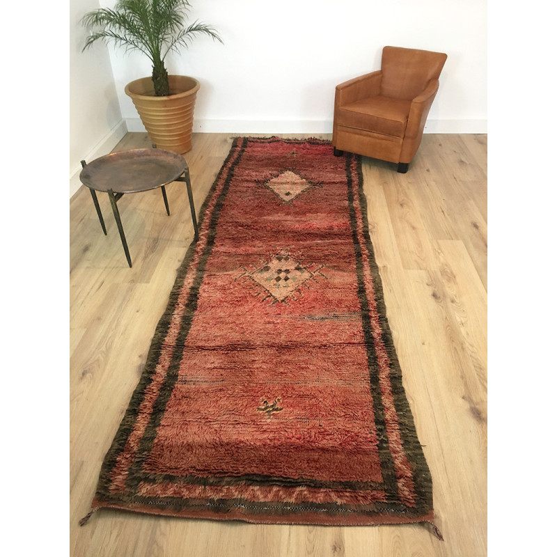 Tapis berbère ancien Beni M'Guild laine dense et soyeuse