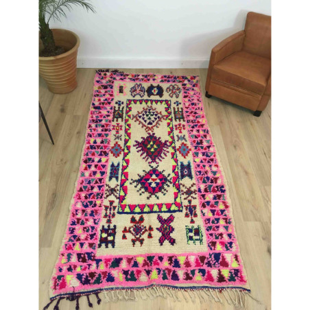 Ancien tapis berbère Boujad coloré
