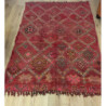 Ancien tapis berbère coloré motifs primitifs
