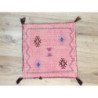 Trois housses de coussins berbères Sabra rose pastel