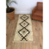 Tapis berbère Beni Ouarain chic beige marron brun