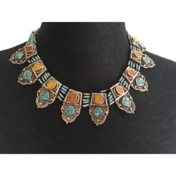 Collier berbère ras-du-cou pierres apparentes