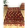 Tapis M'Guild ancien laine pure rouge motifs berbères
