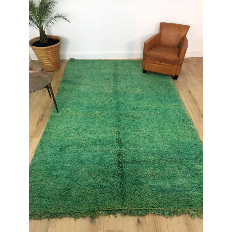Rare tapis berbère Beni M'Guild vert
