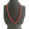 Collier artisanal de couleur rouge