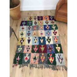 Tapis berbère Boucherouite style patchwork