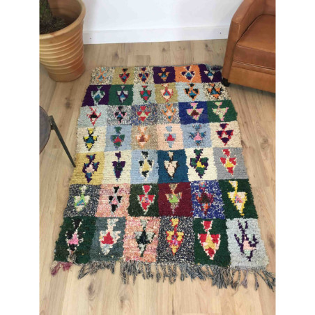 Tapis berbère Boucherouite style patchwork