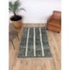 Tapis berbère Beni Ouarain noir et écru effet moucheté